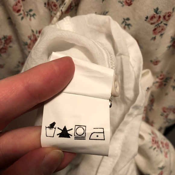 Floral Embroidery Rose Print Cotton Tiered Dress - Picture 8 of 9